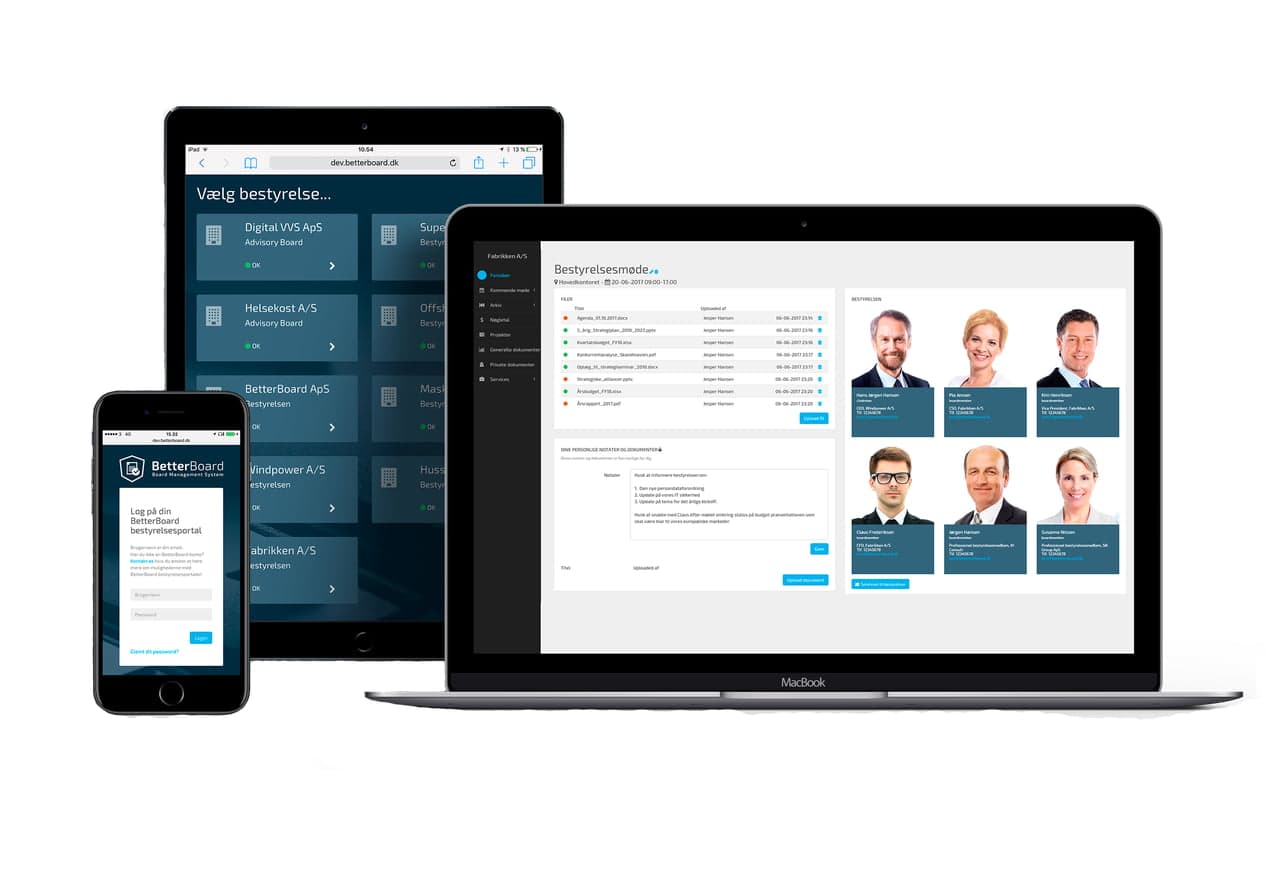 Betterboard visual on phone, computer and tablet