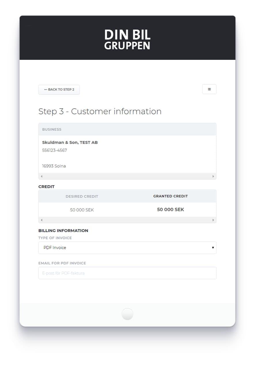E-form Din Bil Gruppen