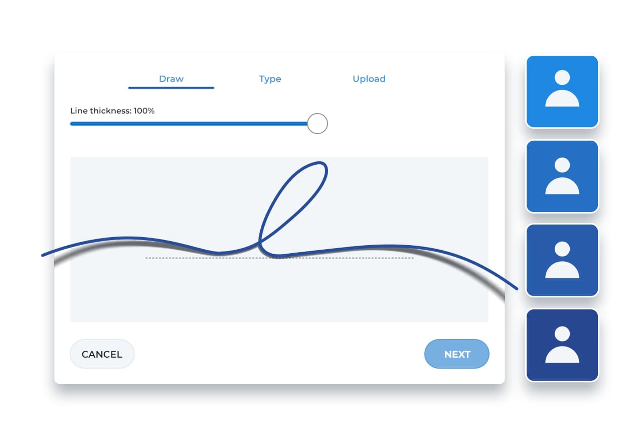 space to draw your electronic signature