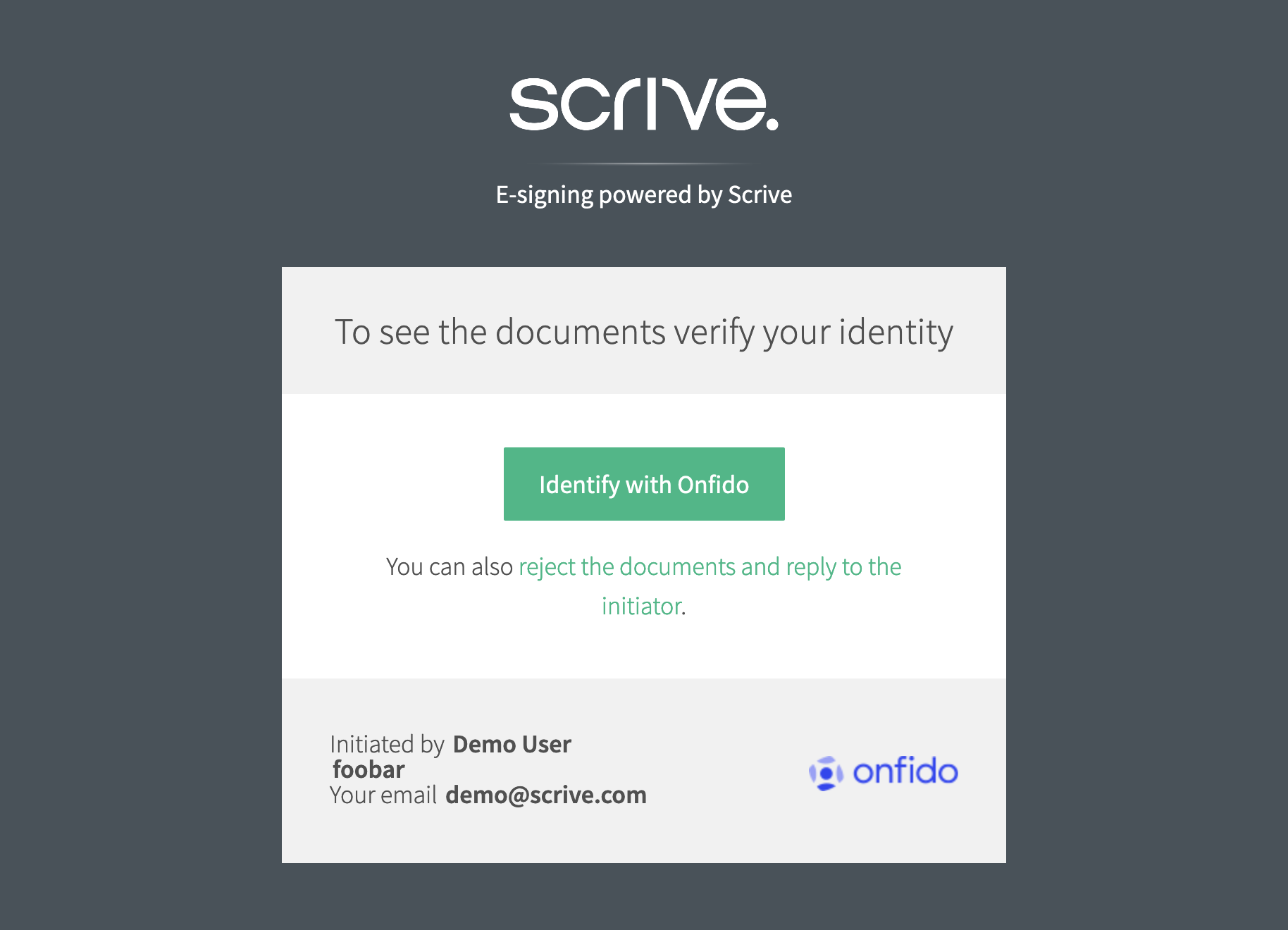 User1 arrives at the overview page auth prompt